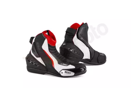 Motocyklové boty Shima SX-6 černobílé a červené 44 - 5901138302521
