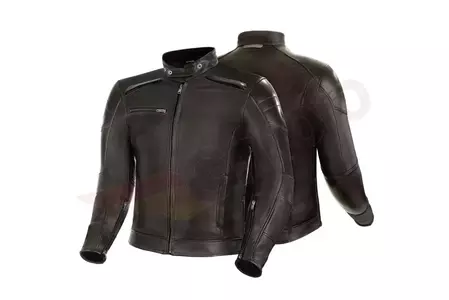 Shima Blake Jacket ruskea nahkainen moottoripyörätakki L-3