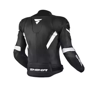 Shima Chase Jacket ādas motocikla jaka melnā un baltā krāsā 48-2