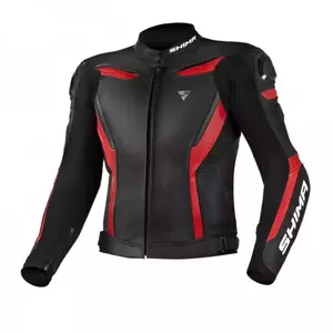 Shima Chase Jacket usnjena motoristična jakna črno-rdeča 48-1