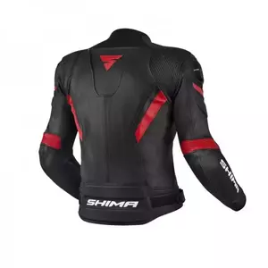 Shima Chase Jacket chaqueta de moto de cuero negro y rojo 48-2