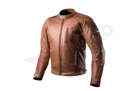 Kožna motociklistička jakna Shima Hunter+, smeđa L-1