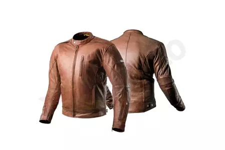 Shima Hunter+ chaqueta de moto de cuero marrón L-3
