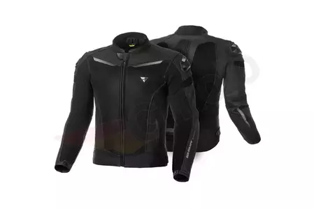 Shima Piston Vīriešu ādas/tekstila motocikla jaka melna 48-3