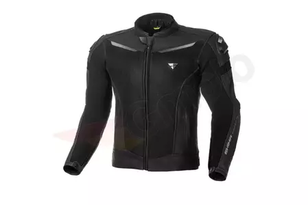 Shima Piston Men negru negru 50 piele/textil jachetă de motocicletă-1