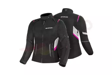 Shima Rush Jacket Lady jachetă de motocicletă din material textil negru roz L-3