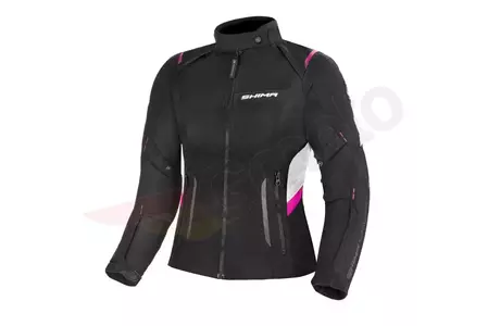 Shima Rush Jacket Dámská textilní bunda na motorku černá růžová S-1