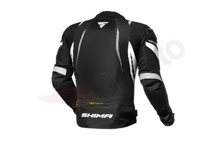 Shima Mesh Pro giacca estiva da moto in tessuto bianco e nero L-2