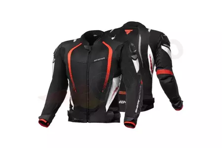 Shima Mesh Pro letná textilná bunda na motorku čierno-červená 3XL-3