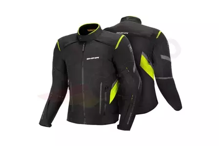 Jachetă de motocicletă Shima Rush din material textil negru fluo 3XL-3