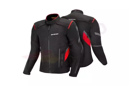 Shima Rush jachetă de motocicletă din material textil negru și roșu S-3