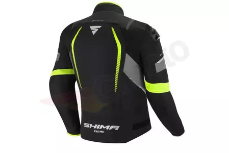 Shima Solid Jacket текстилно яке за мотоциклет черно сиво флуо S-2