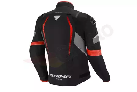Shima Solid Jacket giacca da moto in tessuto nero grigio rosso L-2