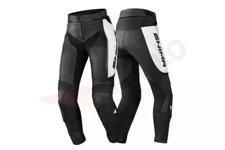Shima Miura Дамски кожен панталон за мотоциклет в черно и бяло 32-3