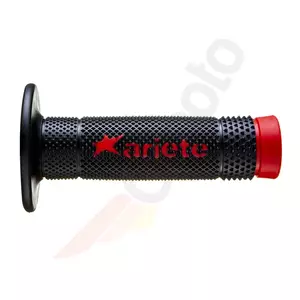 Ariete Off Road Guidon Vulcan sans trou (115mm) couleur noir rouge - 02643-RN