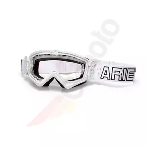 Motociklističke naočale Ariete Mudmax, bijele, prozirne leće-1