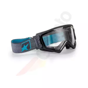 Ariete Mudmax Easy occhiali da moto nero/grigio lente trasparente-1