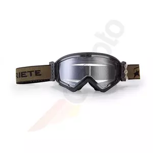 Ariete Mudmax Easy moottoripyöräilylasit musta / hihna kirkas lasi-1