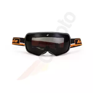 Ariete Feather Lite Cafe Racer gestreift orange/schwarz/weiß getöntes Glas Motorradbrille-1