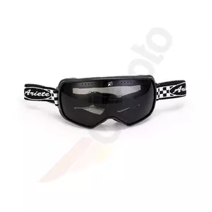 Motocyklové okuliare Ariete Feather Lite Cafe Racer remienok biely/čierny tónovaný zorník - 14920-LNBC