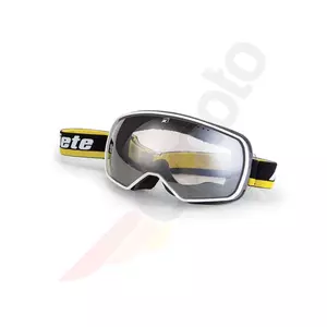 Motocyklové okuliare Ariete Feather Cafe Racer s popruhom žlto-čierne zrkadlové sklo citlivé na svetlo - 14920-BNBG