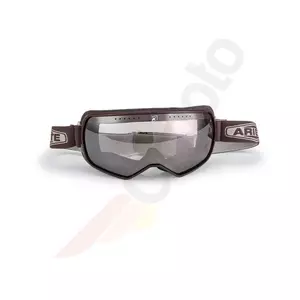 Ariete Feather Cafe Racer motorcykelglasögon med rem/vit spegelglas ljuskänsliga - 14920-MMV