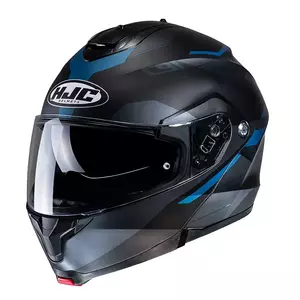 Kask motocyklowy szczękowy HJC C91 KARAN BLACK/BLUE S-1