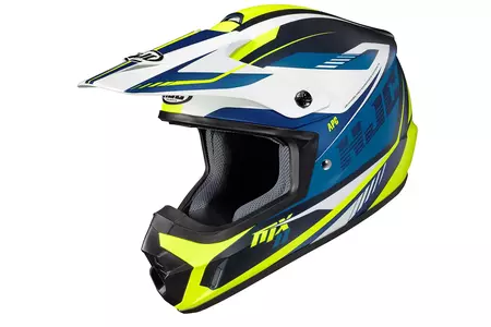 HJC CS-MX II DRIFT WHITE/BLUE/YELLOW XL cască de motocicletă enduro - CS-MX-II-DRI-MC3HSF-XL