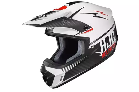 HJC CS-MX II TWEEK BIANCO/ROSSO casco moto enduro XS - CS-MX-II-TWE-MC1SF-XS