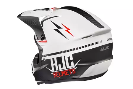 Kask motocyklowy enduro HJC CS-MX II TWEEK WHITE/RED XS-2