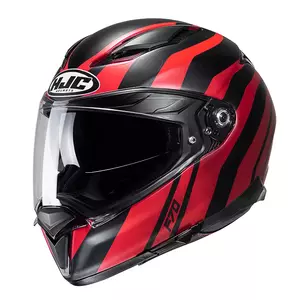 HJC F70 GALLA PRETO/VERMELHO capacete integral de motociclista L-1