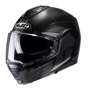 HJC I100 BEIS BLACK/GREY S motociklininko žandikaulio šalmas-1