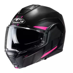HJC I100 BEIS BLACK/PINK L casco moto mandíbula-1