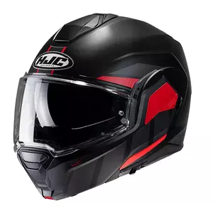 HJC I100 BEIS BLACK/RED L motociklininko žandikaulio šalmas-1