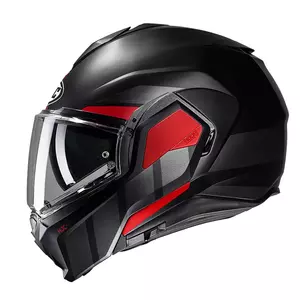 HJC I100 BEIS NEGRO/ROJO L casco moto mandíbula-2
