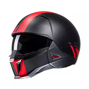 HJC I20 BATOL PRETO/VERMELHO capacete aberto de motociclista L-1