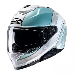 HJC I71 SERA WHITE/BLUE integralus motociklininko šalmas L-1
