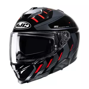 HJC I71 SIMO BLACK/RED integrālā motociklista ķivere M-1