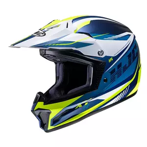 HJC CL-XY II DRIFT BLU/GIALLO S casco moto enduro per bambini-1
