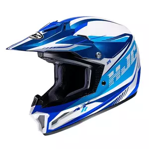 Kask motocyklowy dziecięcy enduro HJC CL-XY II DRIFT WHITE/BLUE L - CL-XY-II-DRI-MC2-L