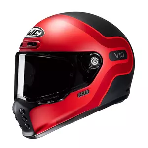 Capacete integral de motociclista HJC V10 GRAPE RED/BLACK S-1