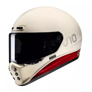 HJC V10 TAMI WHITE/RED integral motorcykelhjälm M-1