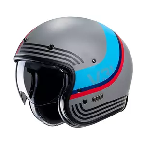 HJC V31 capacete aberto para motociclistas BYRON GREY/BLUE L-1