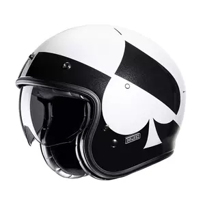 HJC V31 KUZ BLACK/WHITE motorcykelhjälm med öppet ansikte L-1
