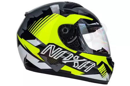 Motociklistička kaciga za cijelo lice Naxa F22, žuta, bijela, crna, sjajna S-4