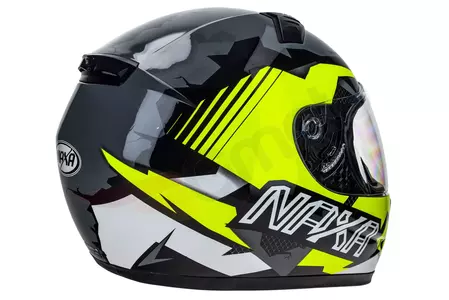 Naxa F22 casco integral moto amarillo blanco brillo negro S-5