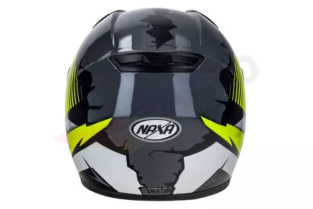 Naxa F22 casco integral moto amarillo blanco brillo negro S-6