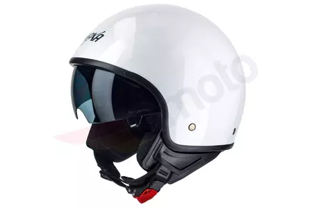 Casco moto Naxa S25 open face blanco brillo L-1
