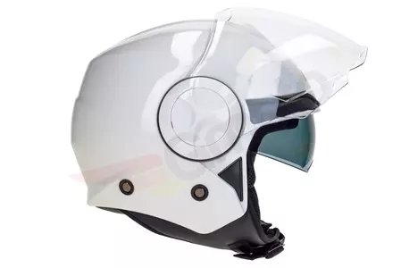 Casco moto Naxa S24 open face blanco brillo M-4