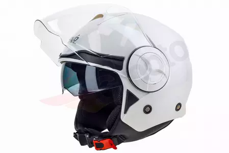 Otvorena motociklistička kaciga Naxa S24, bijela sjajna, XL